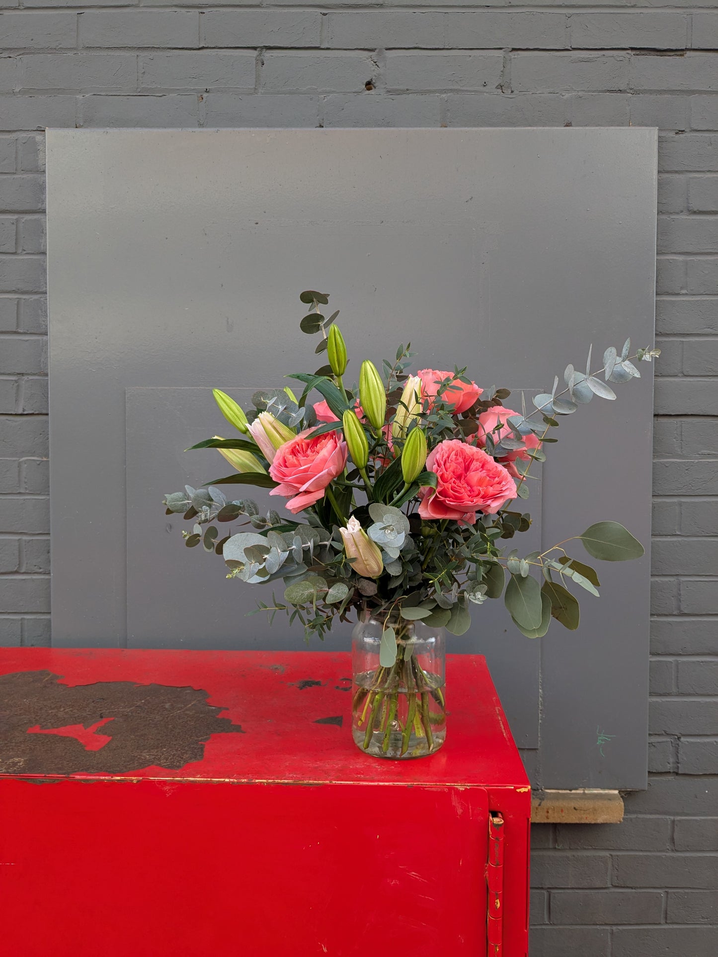 Luxury Pink Rose and Lily Bouquet