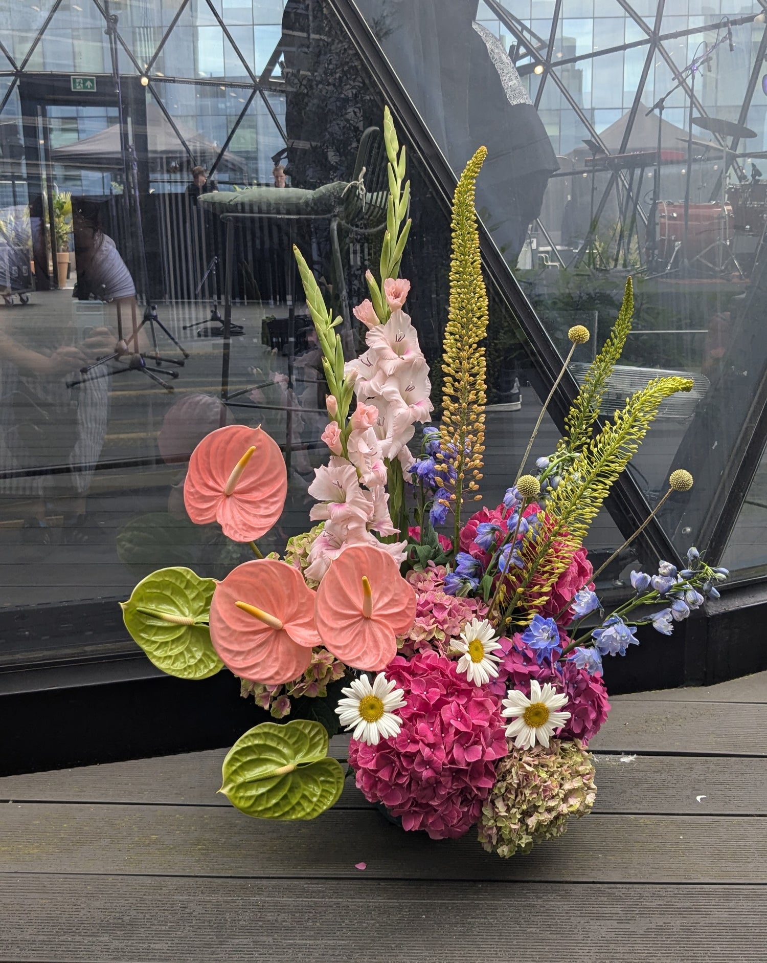 modern, contemporary event flowers in manchester