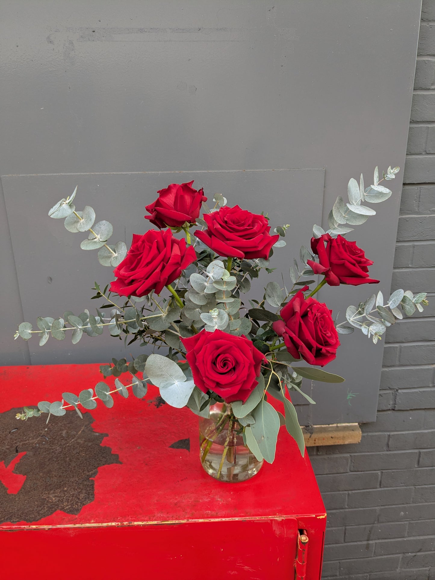 Half Dozen Red Rose Bouquet